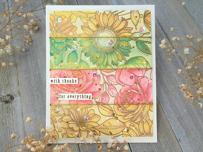 Read more about the article Pretty Fall Floral Panel w/Oxide Inks